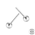 Silver Ball Stud Earrings