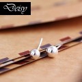 Silver Ball Stud Earrings